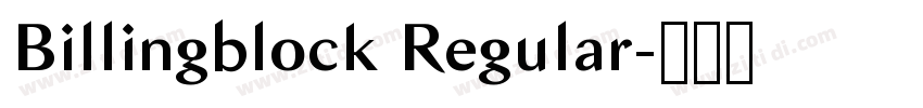 Billingblock Regular字体转换